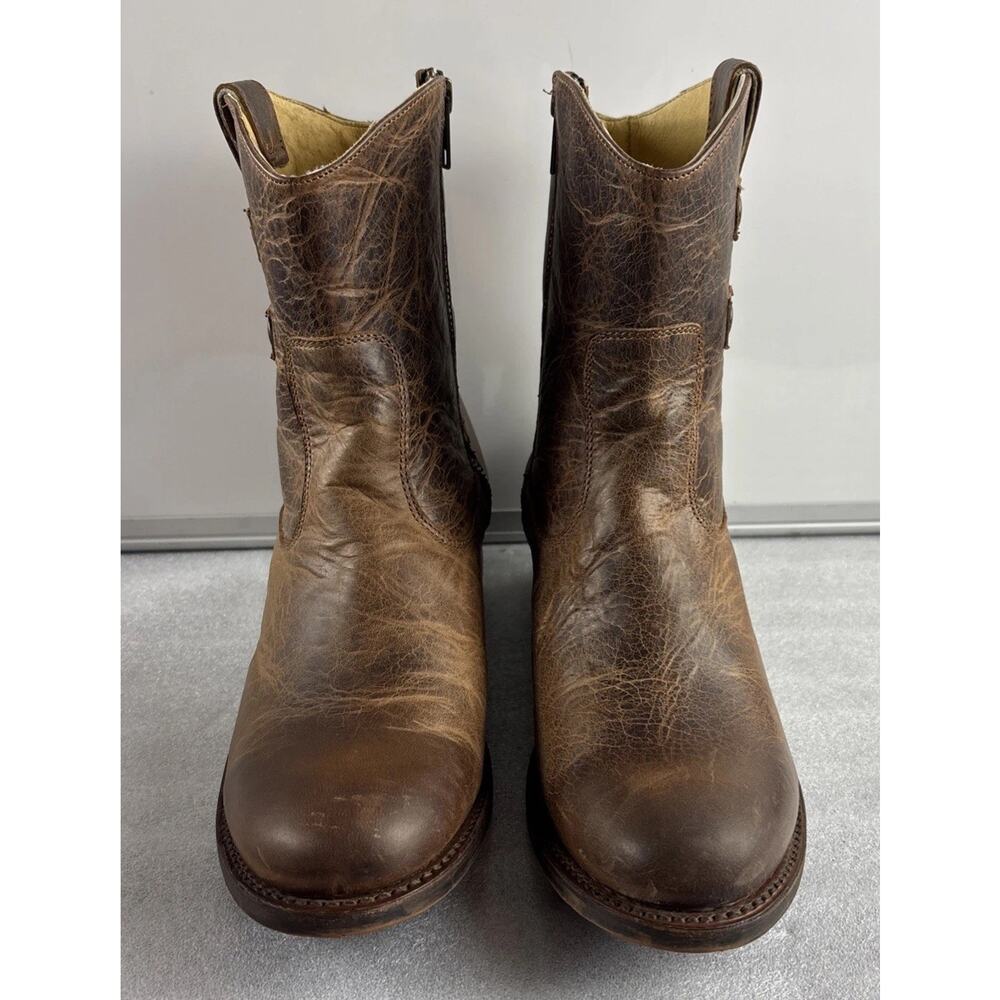 Justin Boots MSL105 Western Rodeo Cowgirl Cowboy Festival Brown Leather Women 8B
